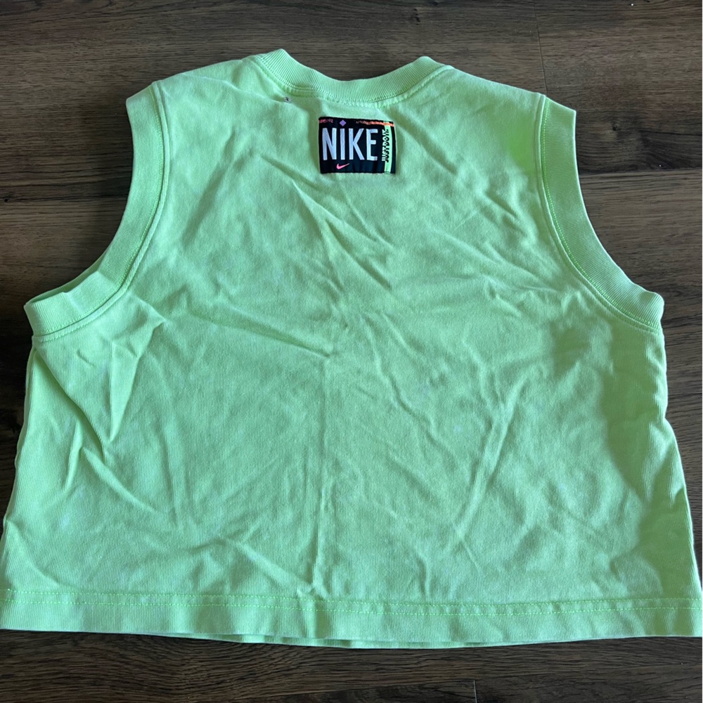 Nike green crop top tank